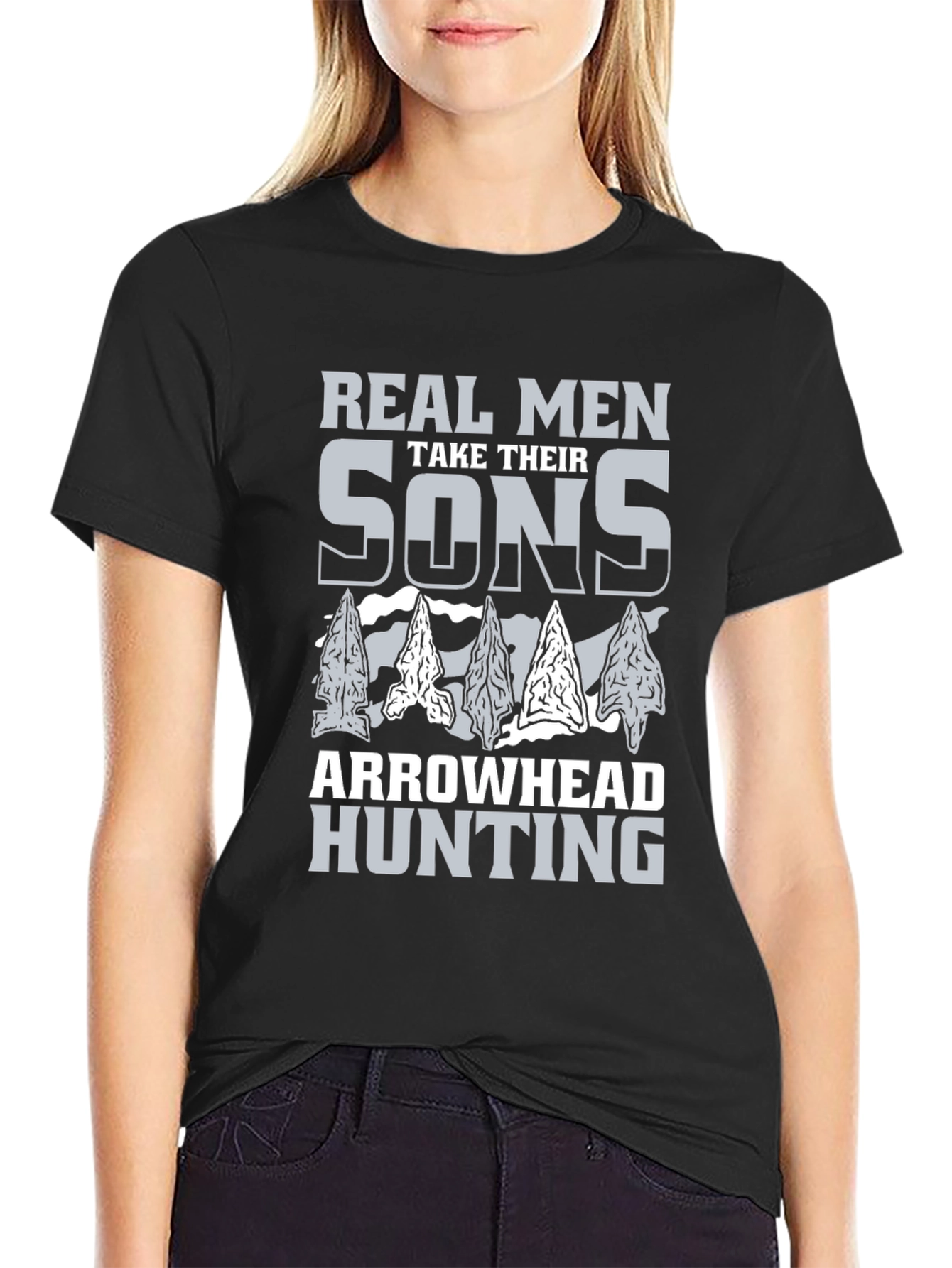 Real Men Arrowhead Hunting T-Shirt