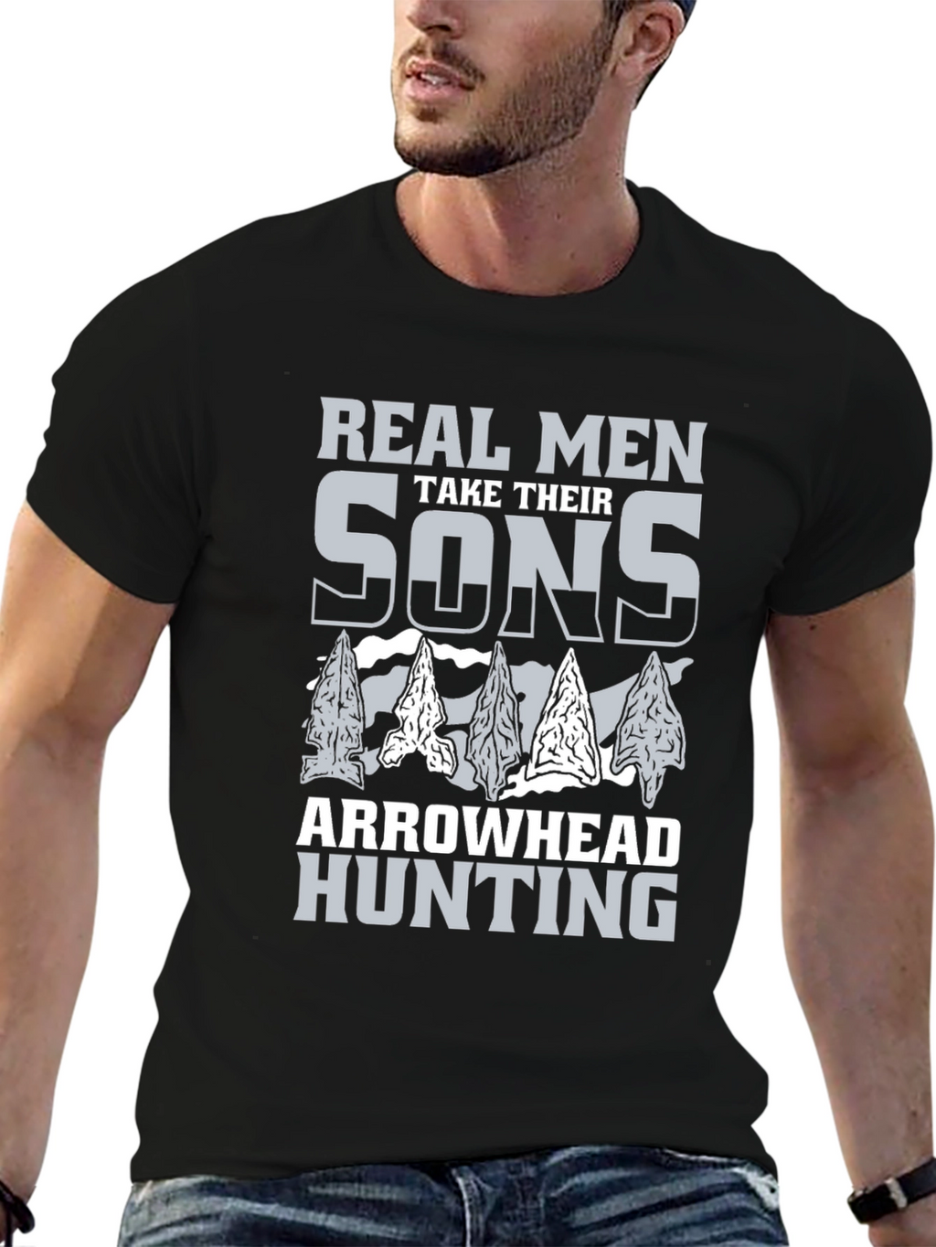 Real Men Arrowhead Hunting T-Shirt