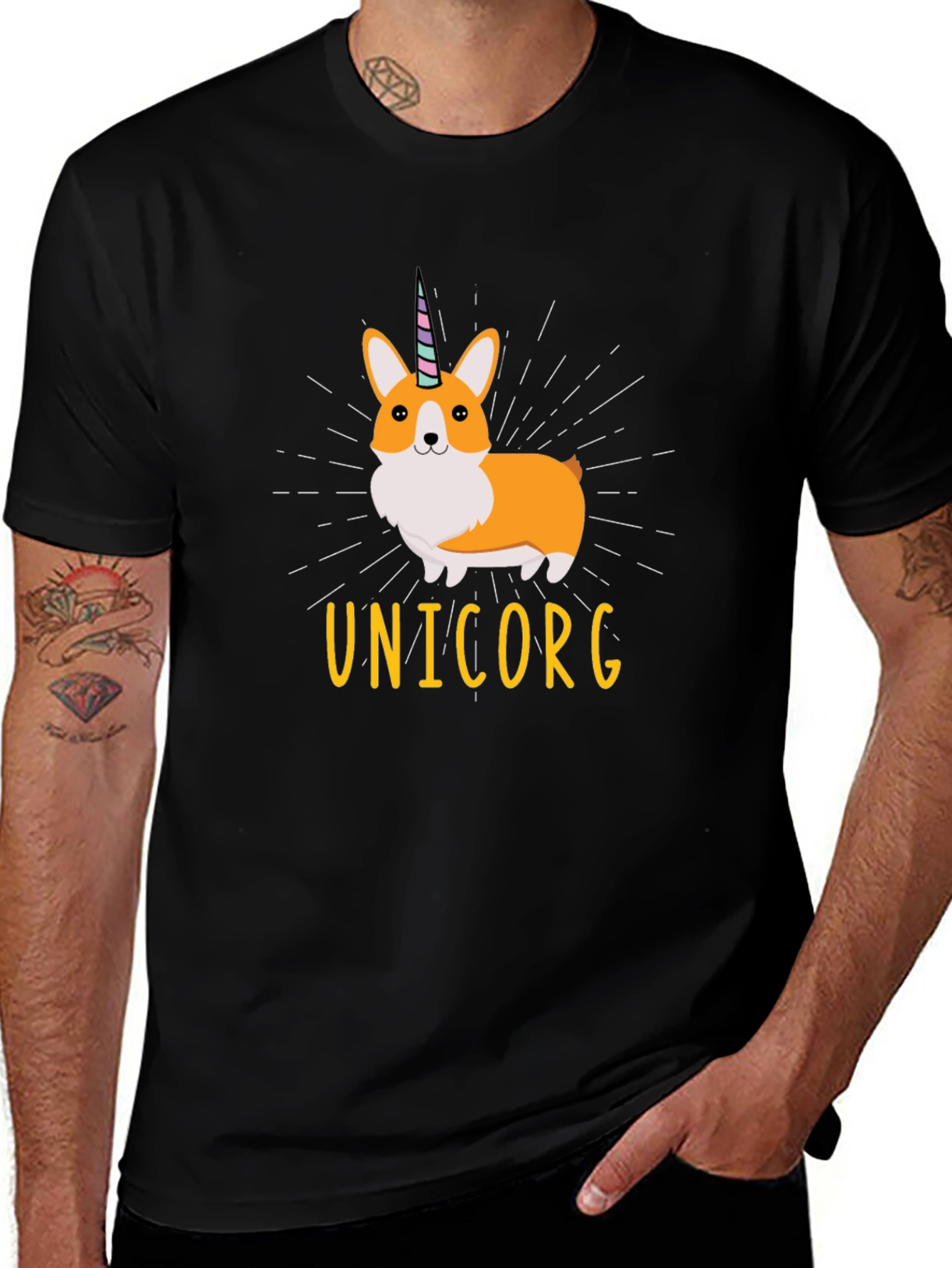 Unicorg T-Shirt: Cute Corgi Unicorn Graphic Tee