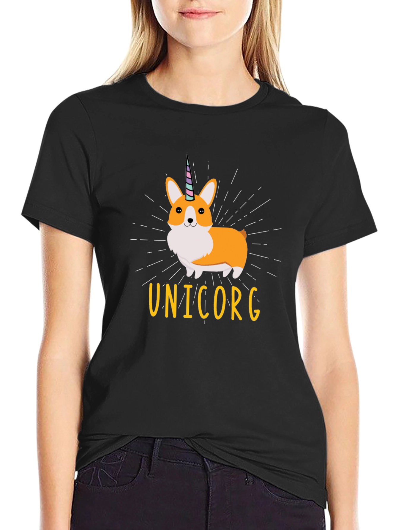 Unicorg T-Shirt: Cute Corgi Unicorn Graphic Tee