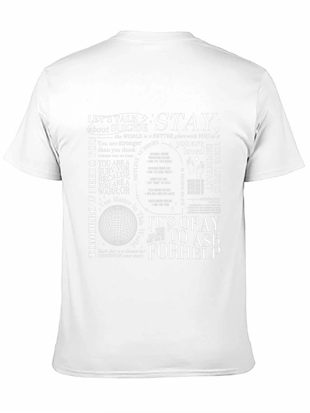 Stay: Suicide Prevention Awareness Graphic T-Shirt