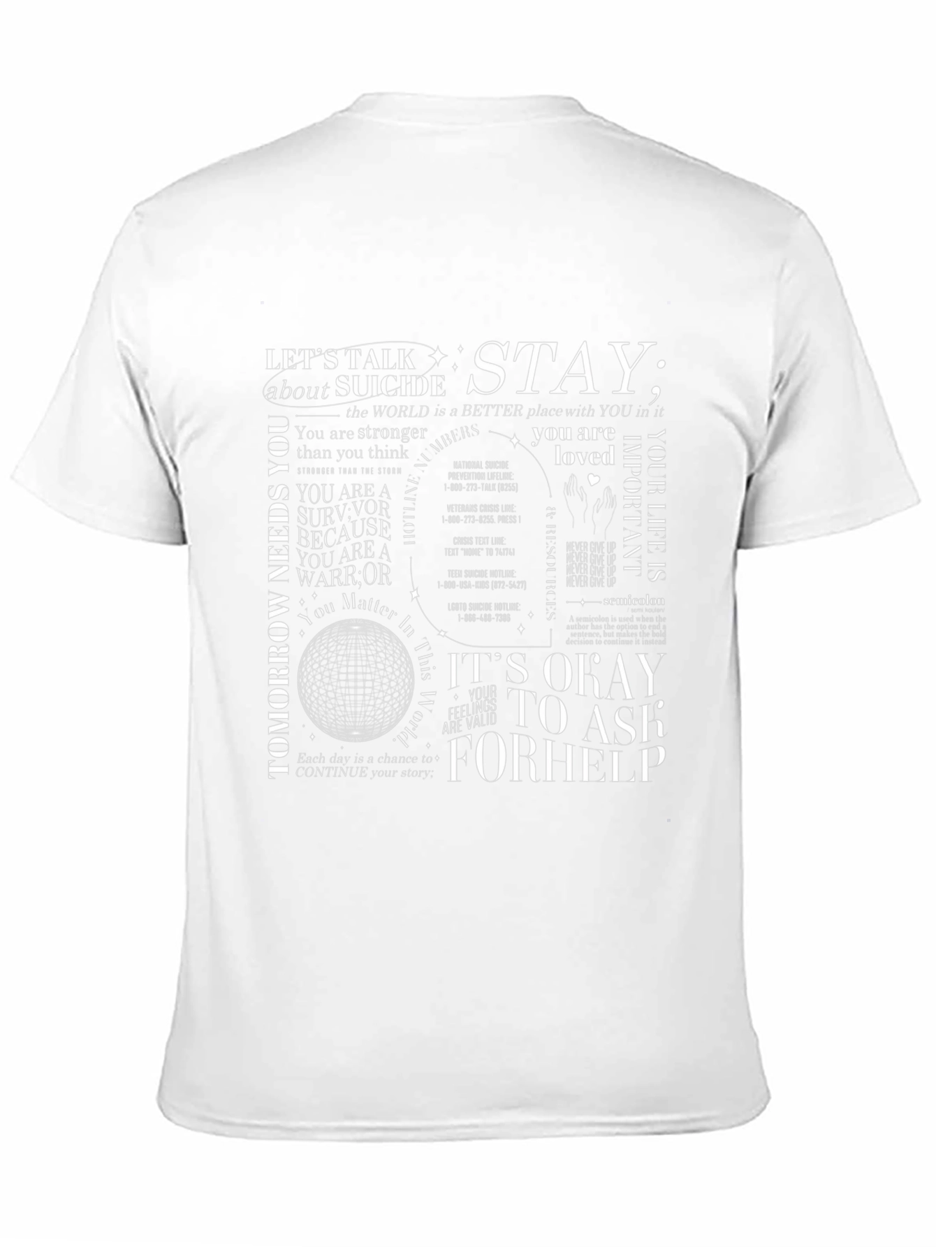 Stay: Suicide Prevention Awareness Graphic T-Shirt