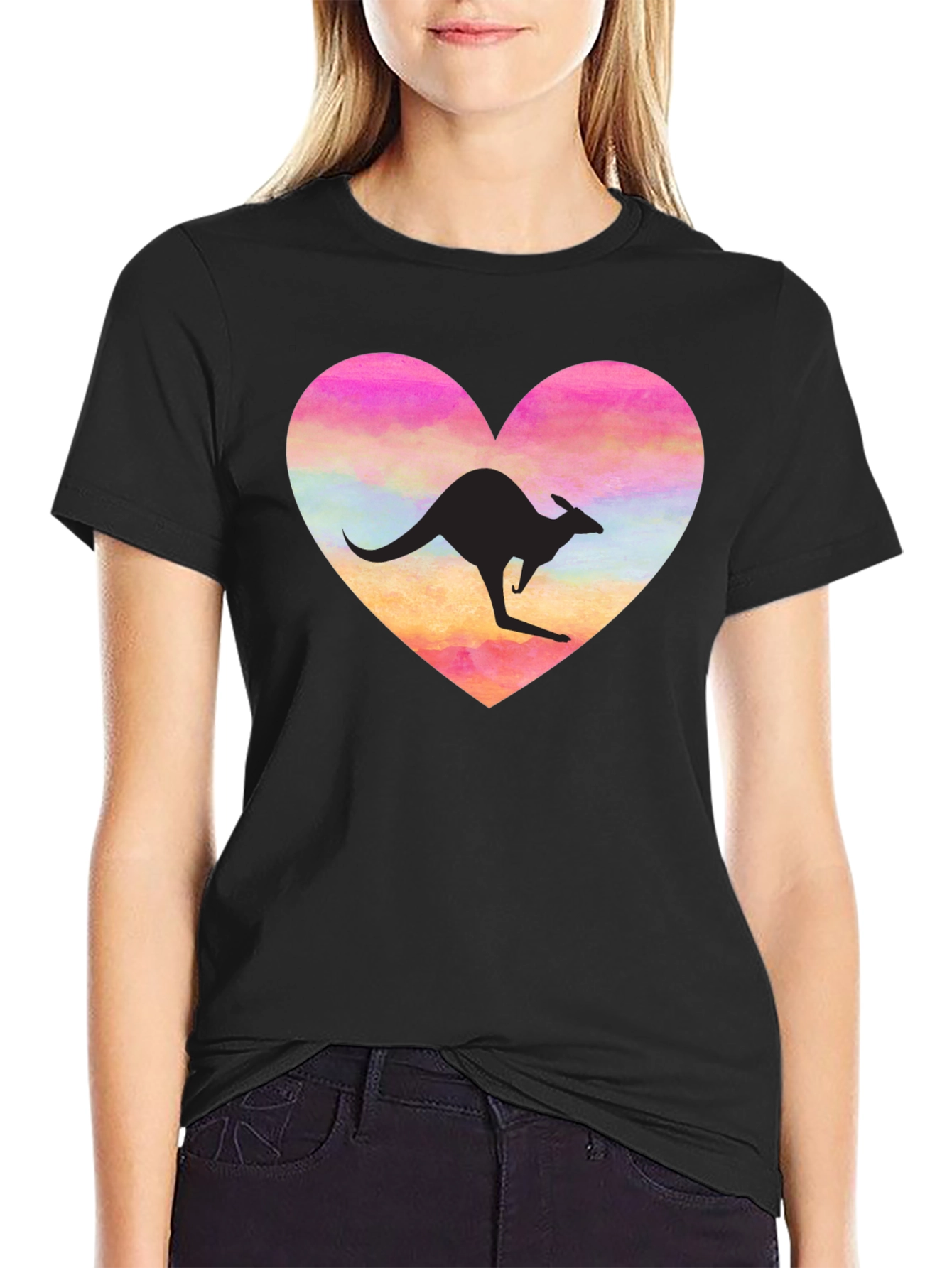 Kangaroo Heart Graphic T-Shirt - Unisex