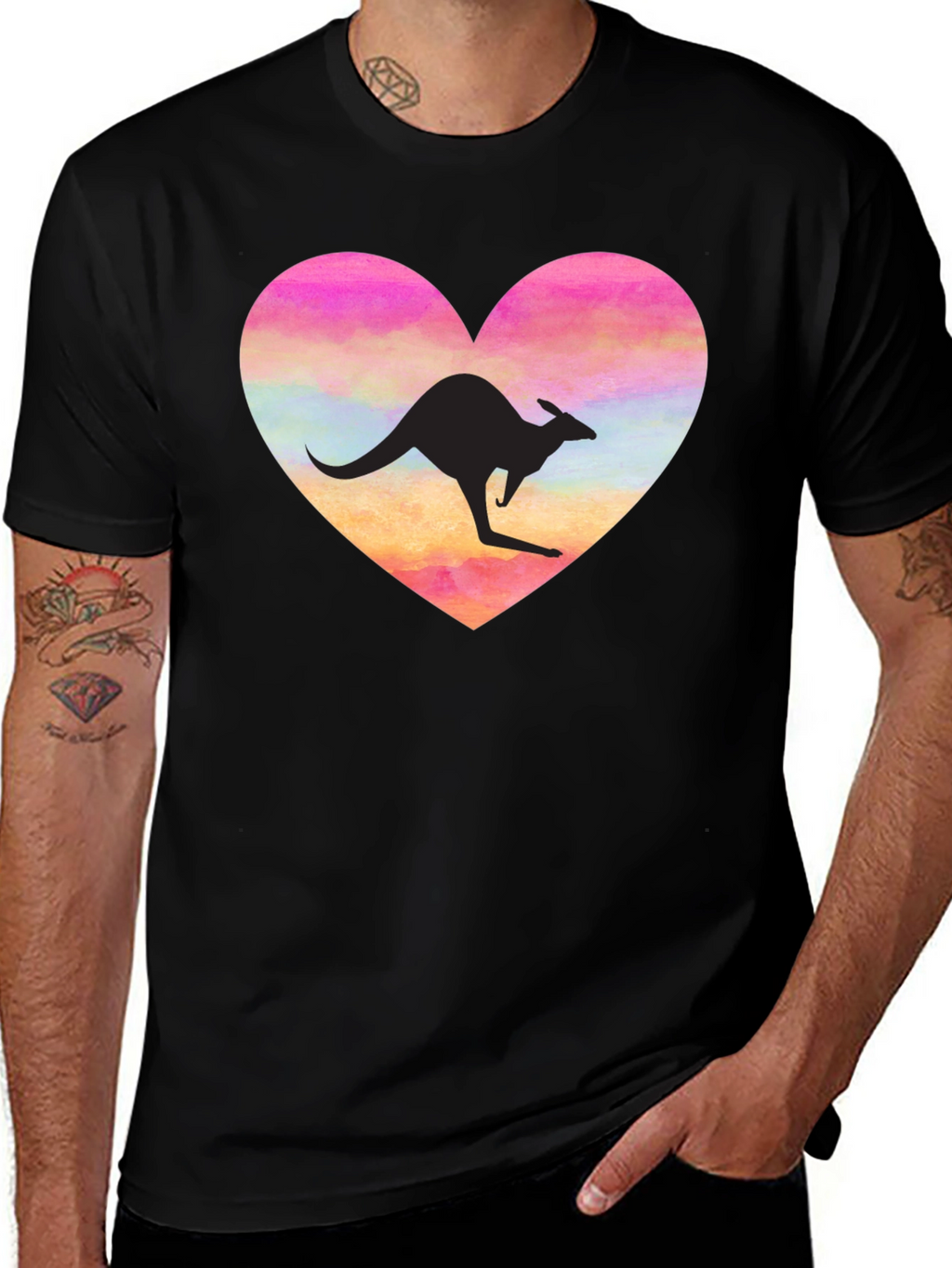 Kangaroo Heart Graphic T-Shirt - Unisex