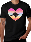 Kangaroo Heart Graphic T-Shirt - Unisex