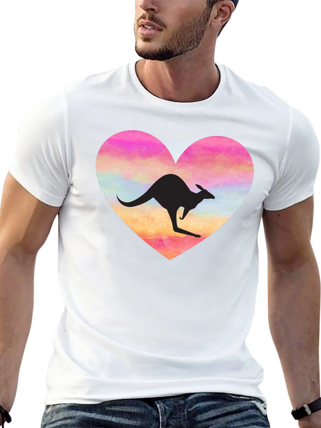 Kangaroo Heart Graphic T-Shirt - Unisex