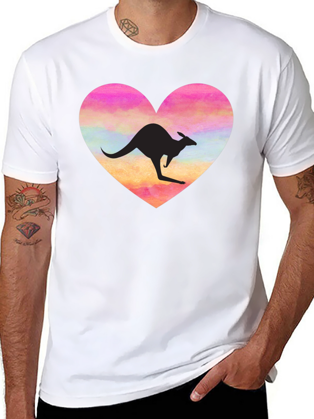 Kangaroo Heart Graphic T-Shirt - Unisex