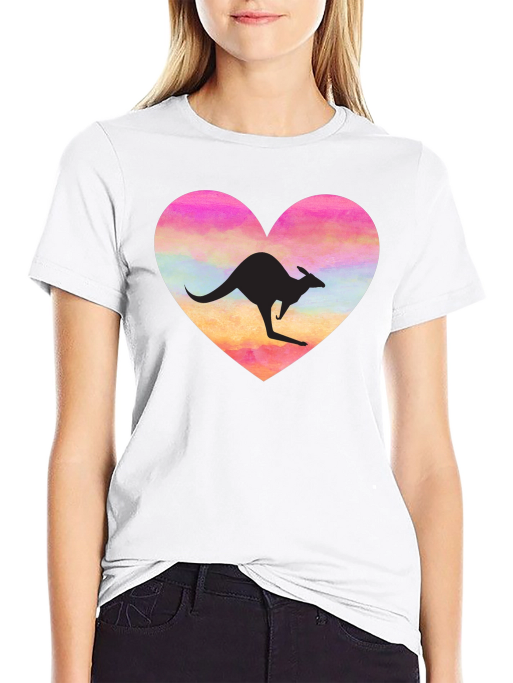 Kangaroo Heart Graphic T-Shirt - Unisex