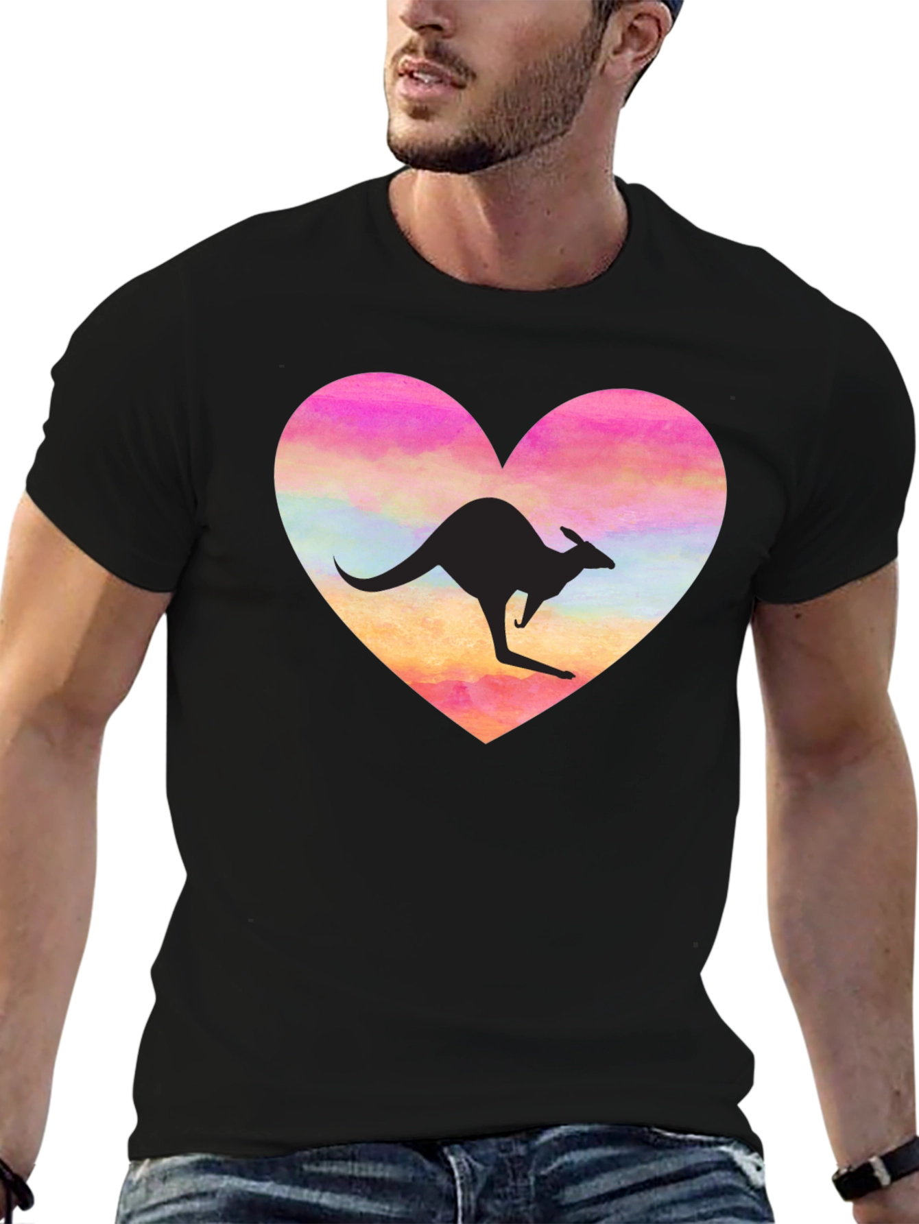 Kangaroo Heart Graphic T-Shirt - Unisex