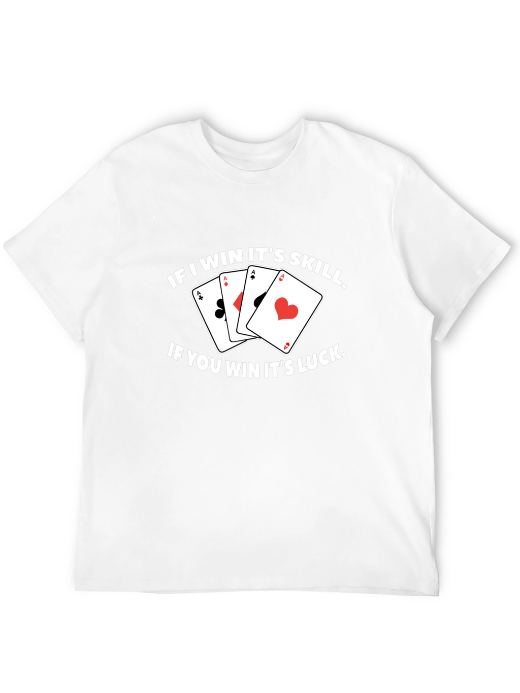 Funny Poker T-Shirt - If I Win Its Skill!
