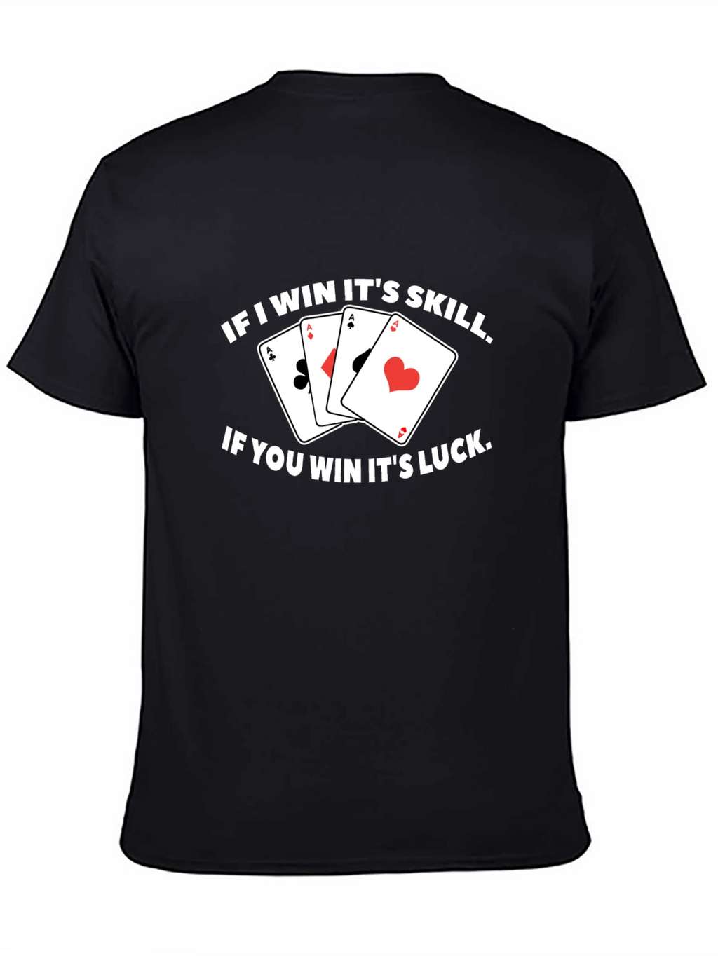 Funny Poker T-Shirt - If I Win Its Skill!