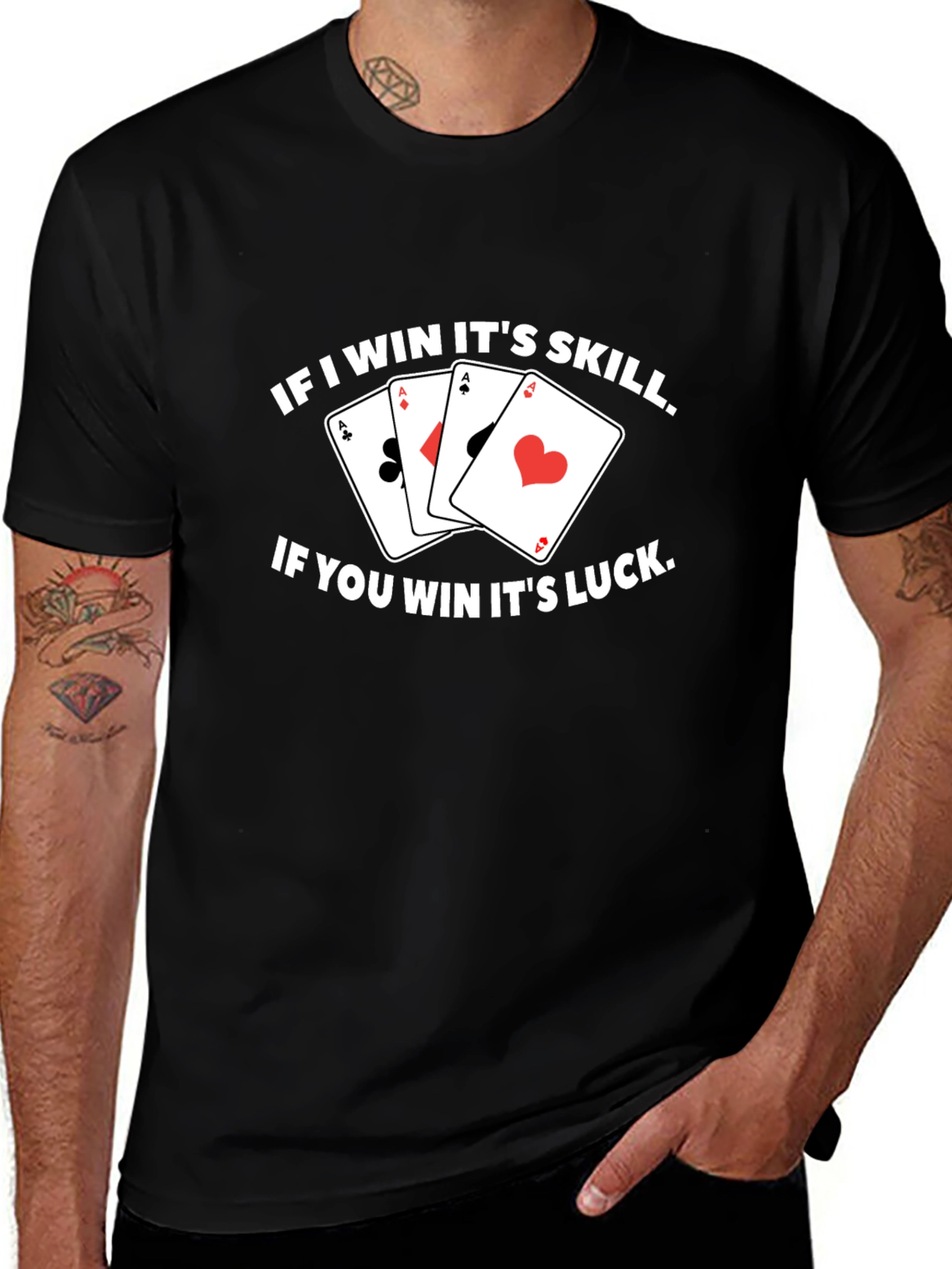 Funny Poker T-Shirt - If I Win Its Skill!