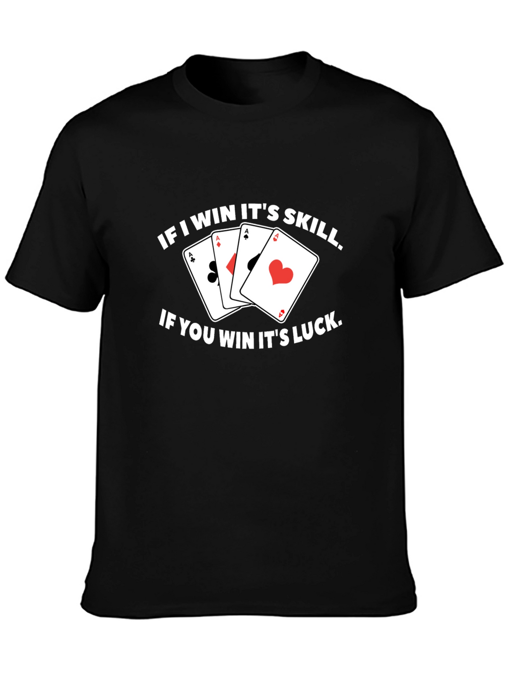 Funny Poker T-Shirt - If I Win Its Skill!