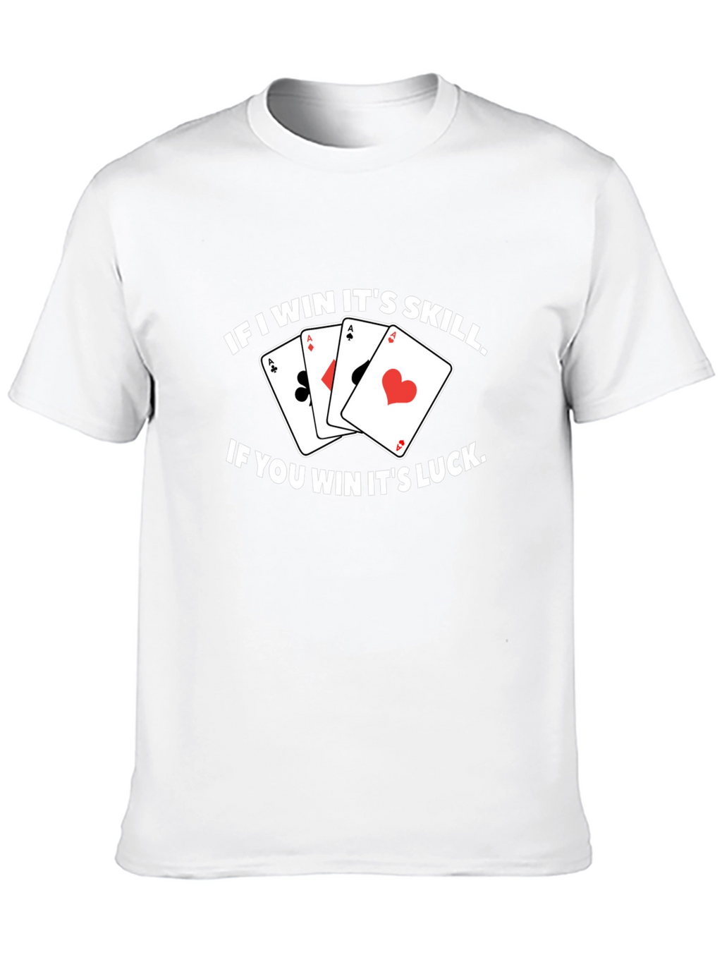 Funny Poker T-Shirt - If I Win Its Skill!