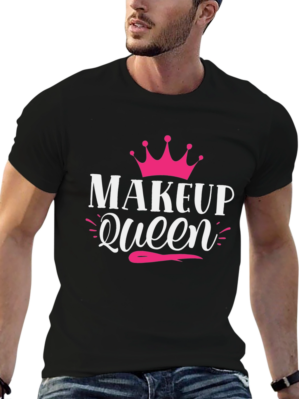 Makeup Queen Graphic Tee - Trendy Fashion