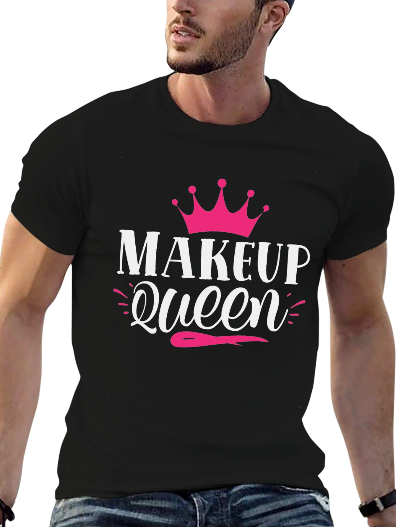 Makeup Queen Graphic Tee - Trendy Fashion