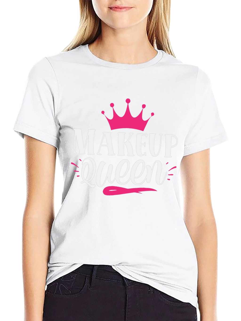 Makeup Queen Graphic Tee - Trendy Fashion