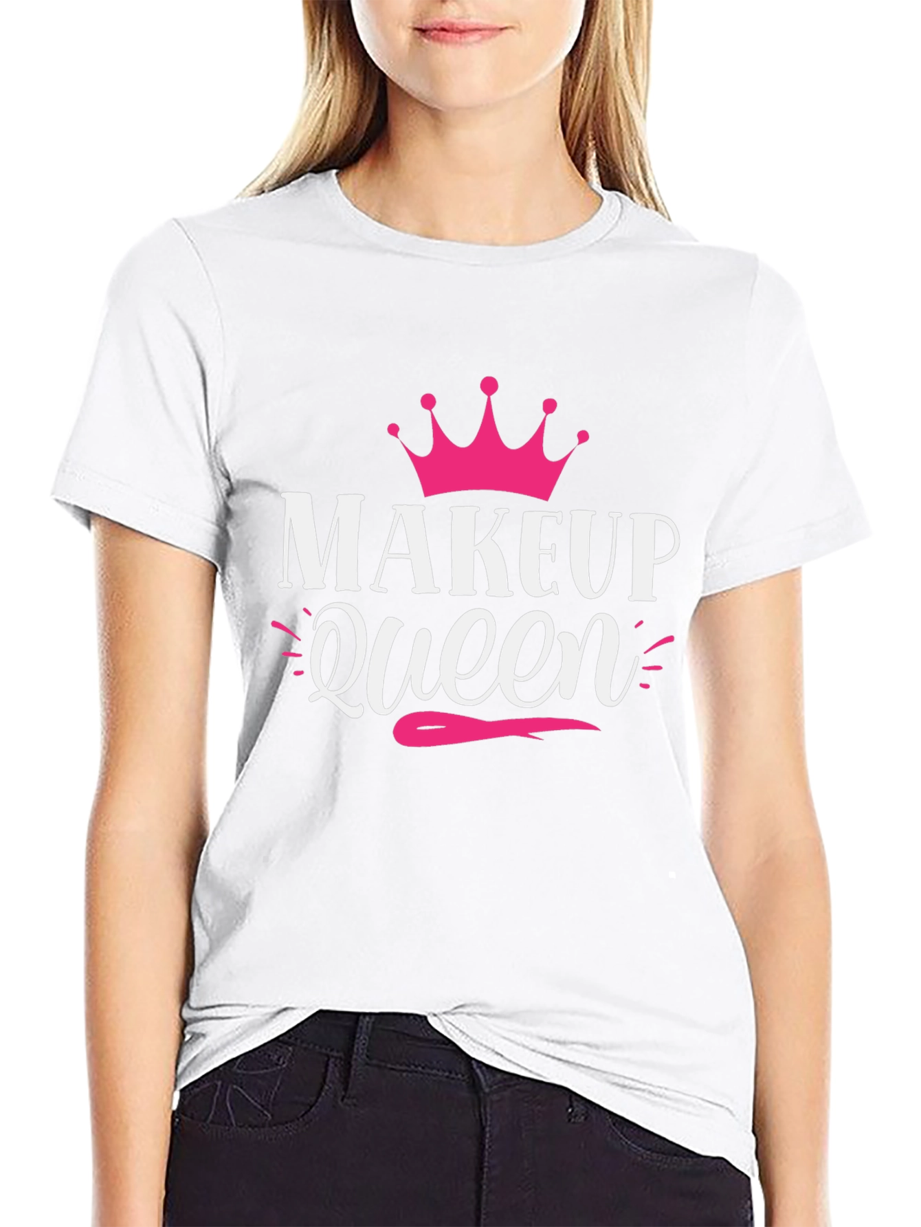 Makeup Queen Graphic Tee - Trendy Fashion