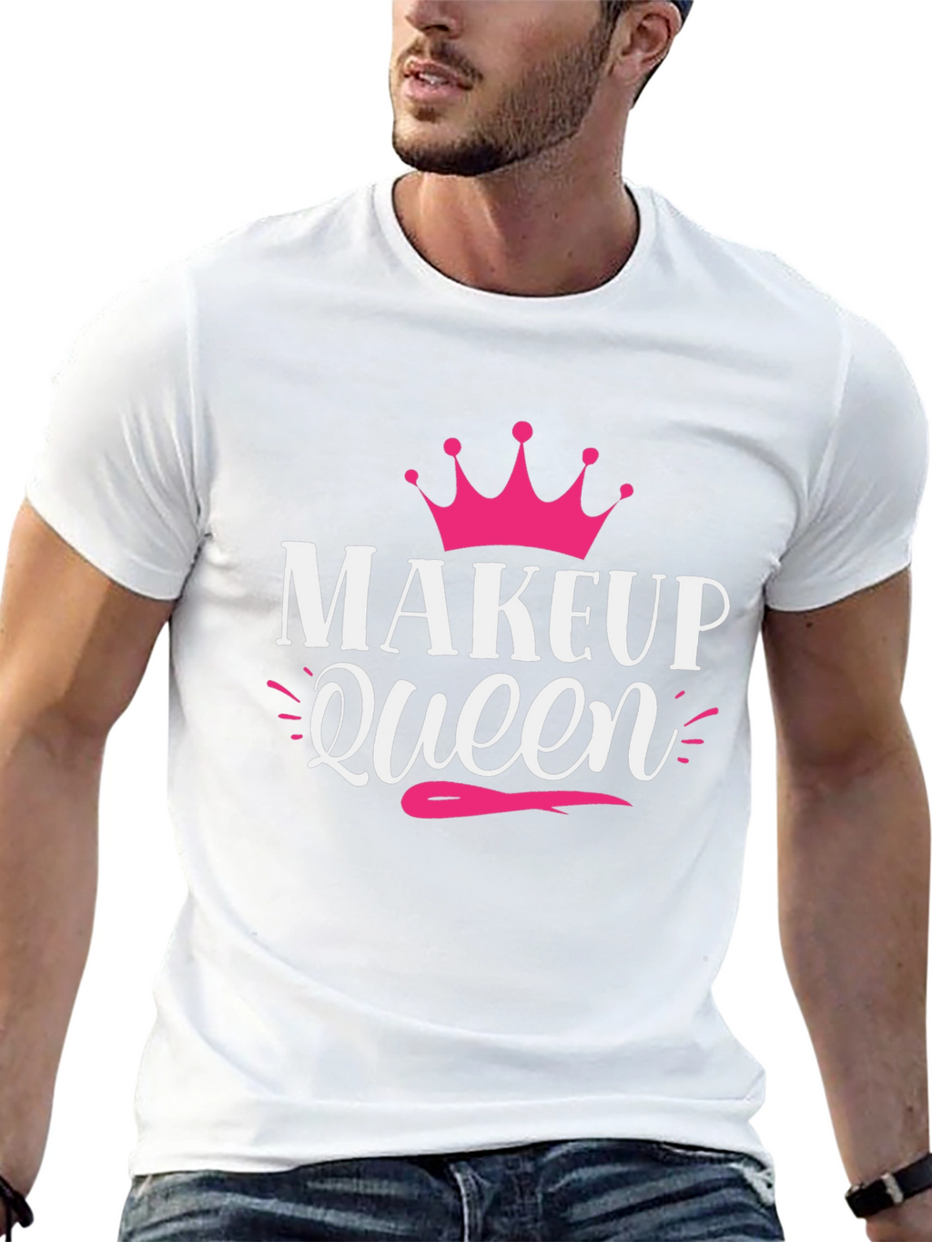Makeup Queen Graphic Tee - Trendy Fashion