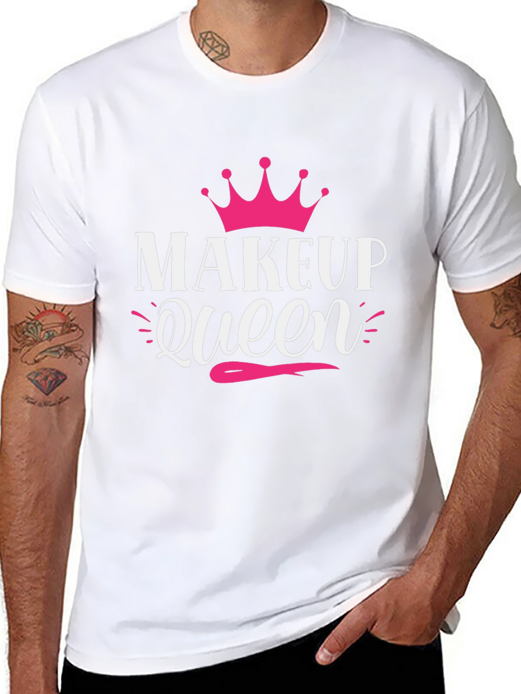 Makeup Queen Graphic Tee - Trendy Fashion