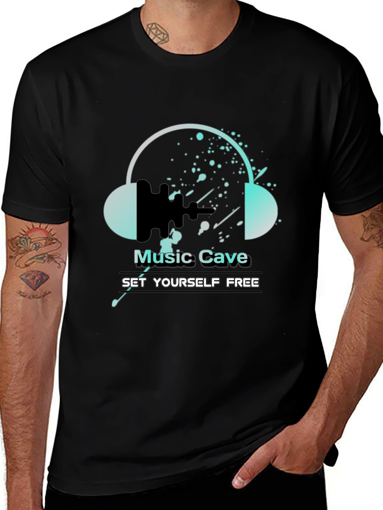 Music Cave T-Shirt - Set Yourself Free