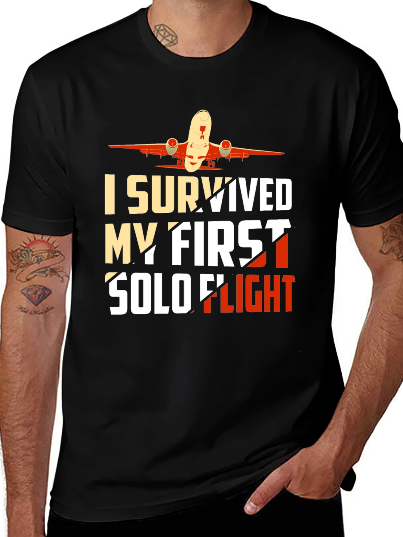 I Survived My First Solo Flight Graphic T-Shirt