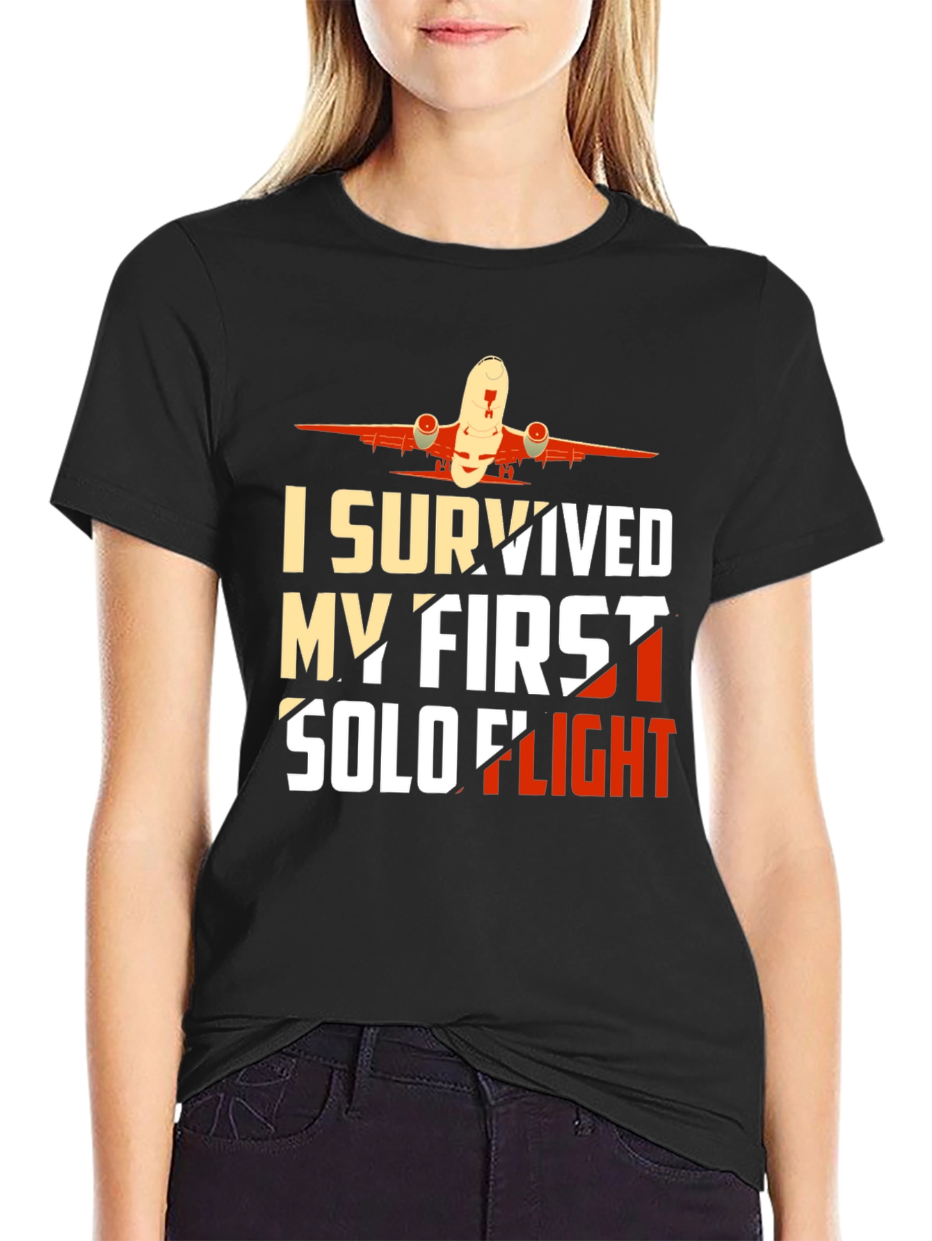 I Survived My First Solo Flight Graphic T-Shirt