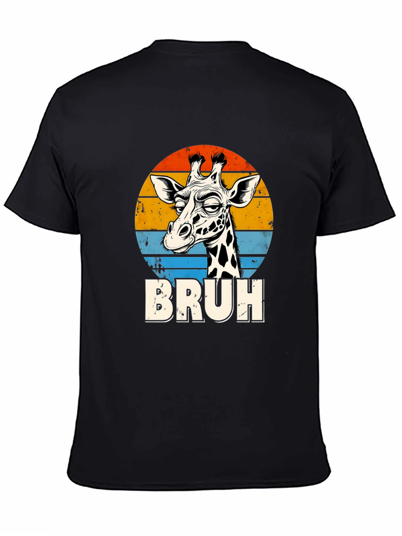 Bruh Giraffe Graphic Tee - Retro Style