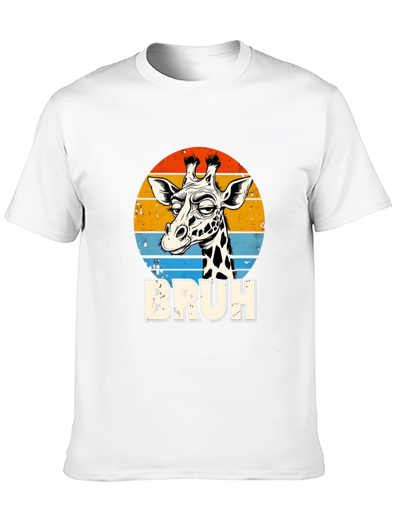 Bruh Giraffe Graphic Tee - Retro Style