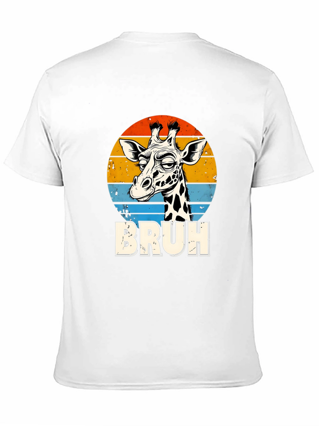 Bruh Giraffe Graphic Tee - Retro Style