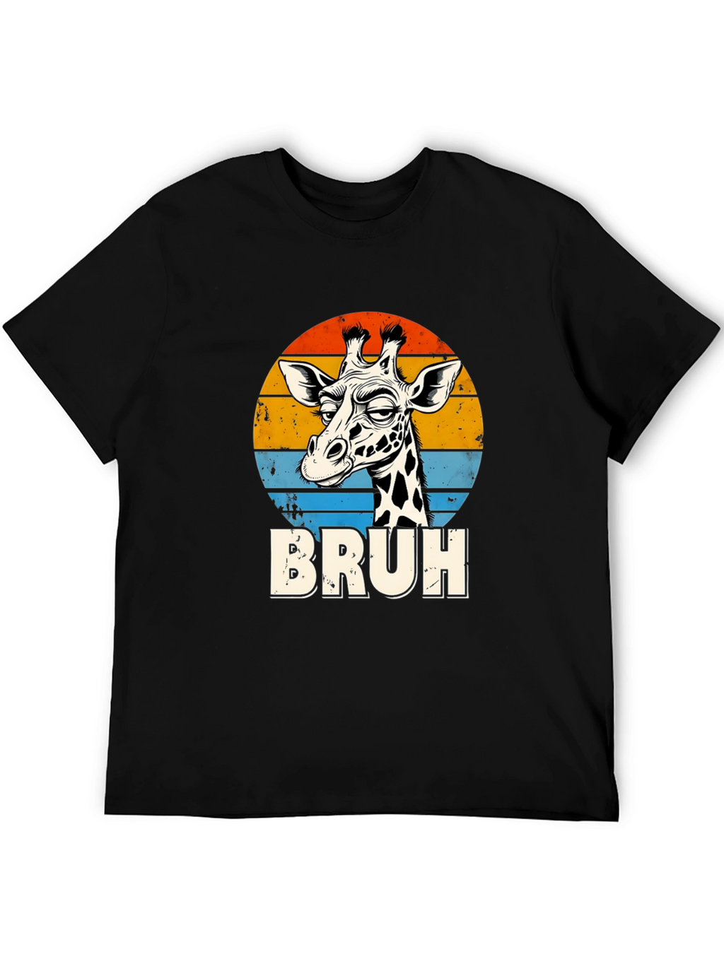 Bruh Giraffe Graphic Tee - Retro Style
