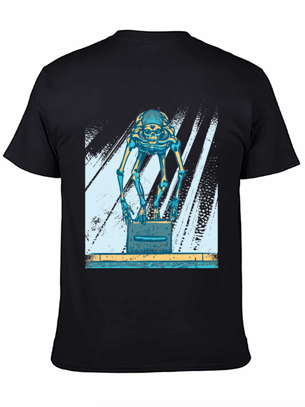 Skeleton Swimmer Black T-Shirt