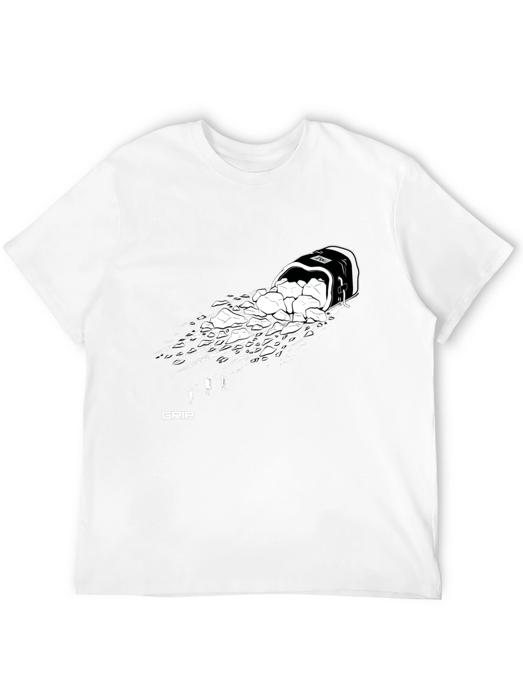 Mens Black Graphic Tee - Rock Bucket Design