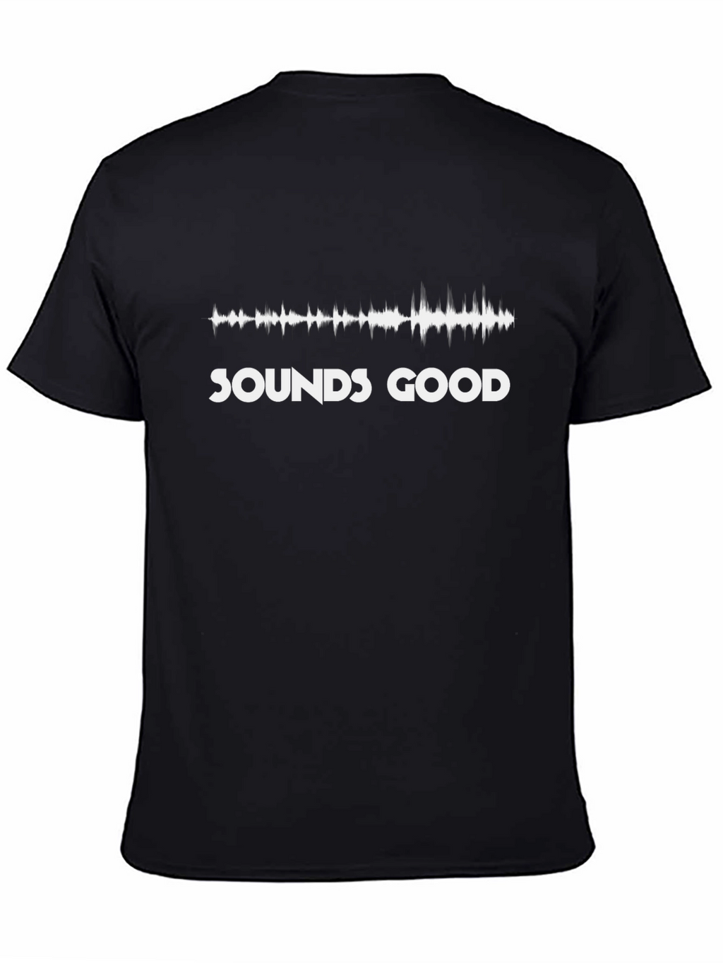 Sounds Good Graphic Tee - Black Cotton T-Shirt