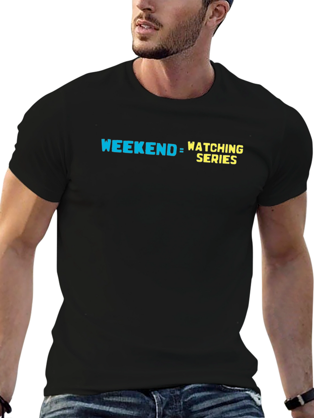 Weekend Watching Series T-Shirt - Comfy Black Tee