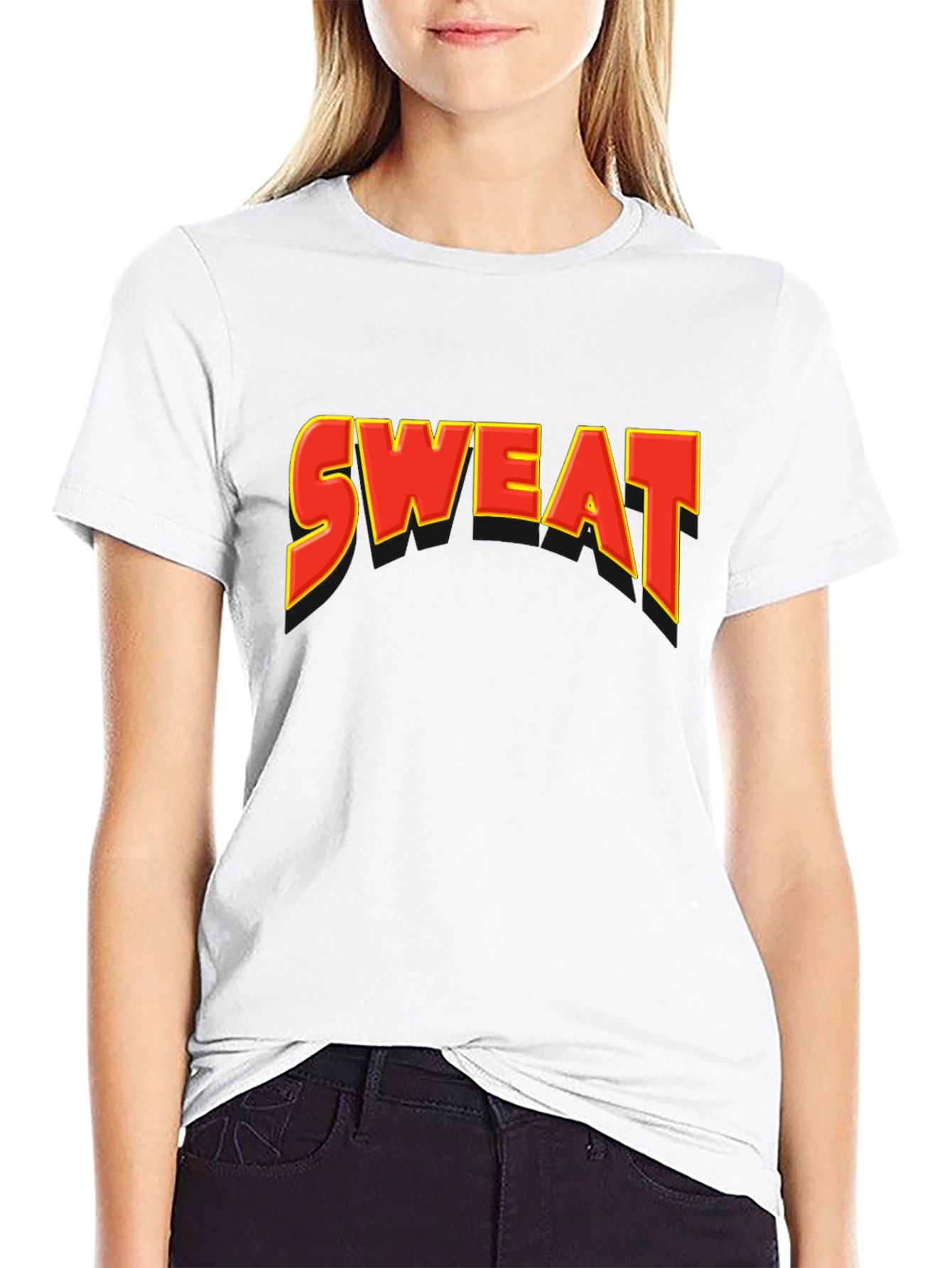 Sweat Graphic Tee - Bold Statement Shirt