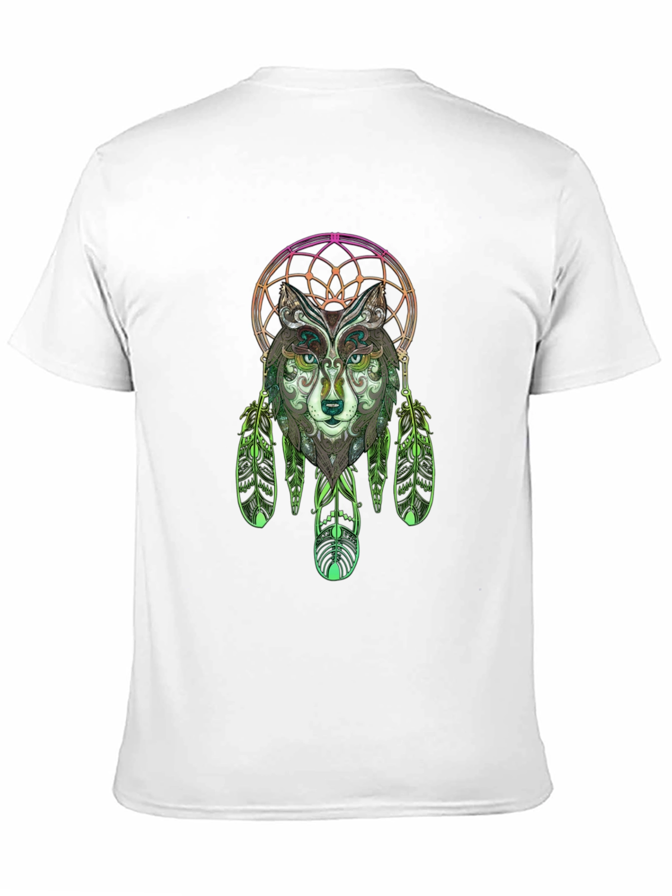 Wolf Dreamcatcher Graphic Tee - Black