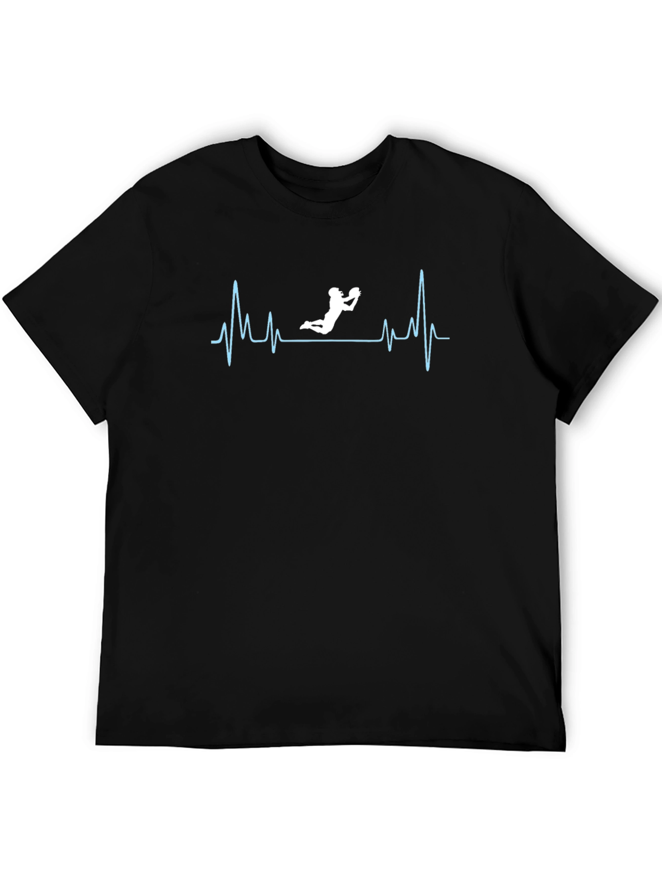 Rugby Heartbeat T-Shirt - Black