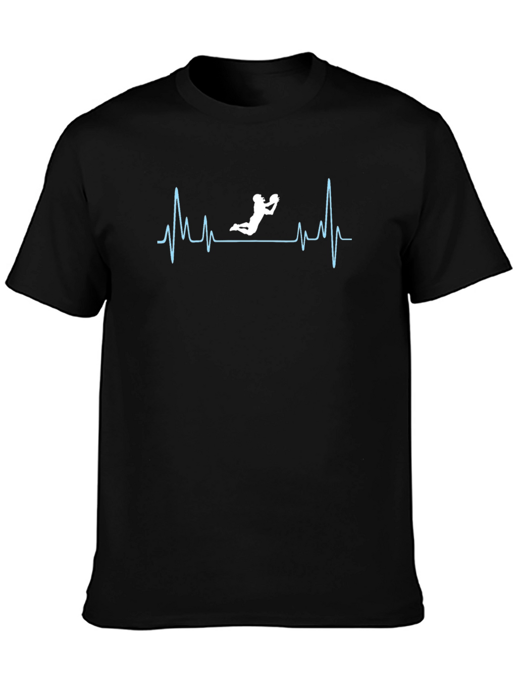 Rugby Heartbeat T-Shirt - Black