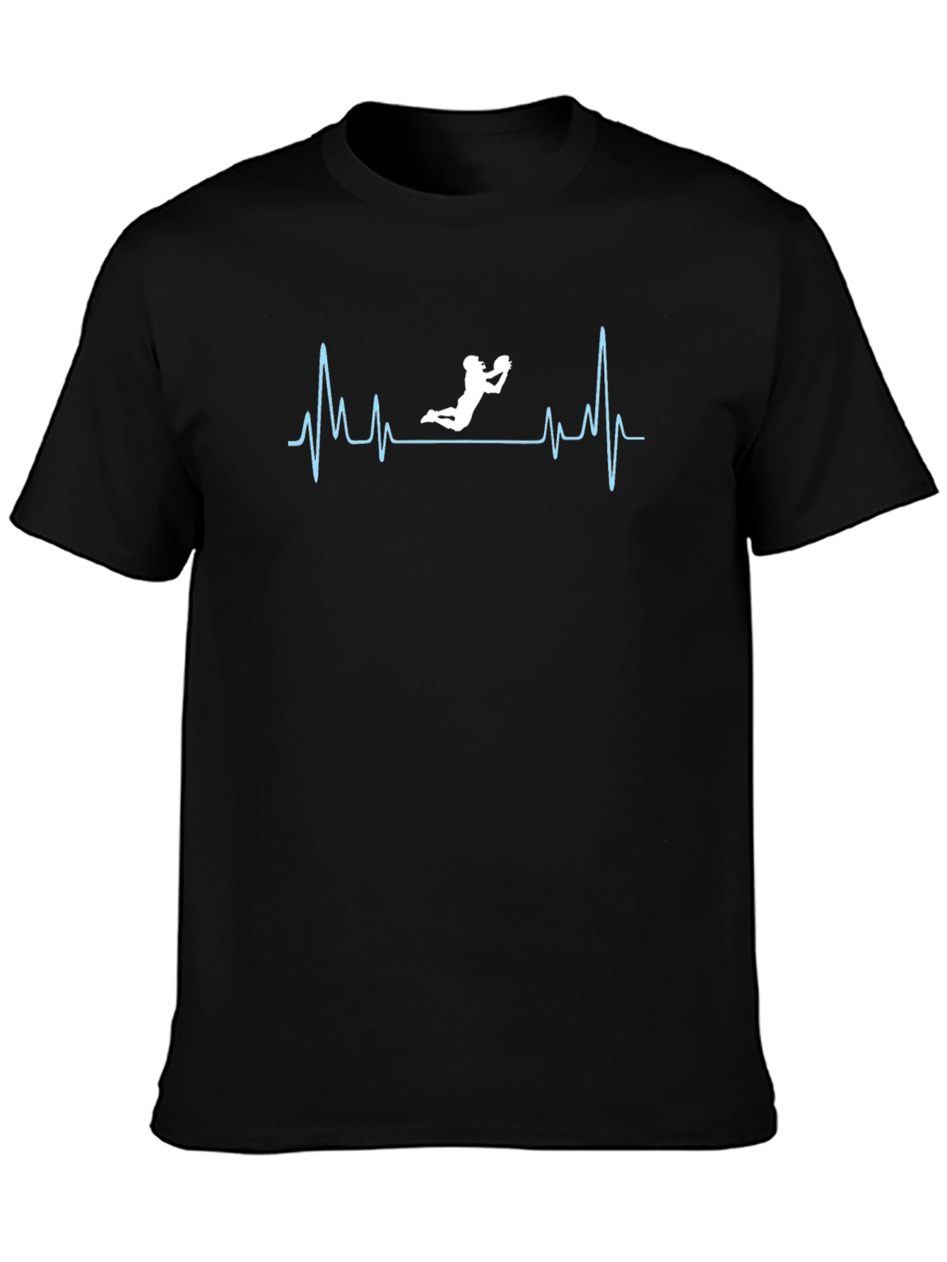 Rugby Heartbeat T-Shirt - Black
