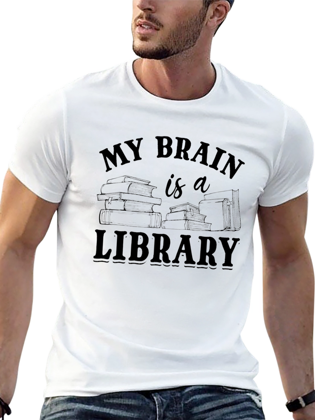 My Brain is a Library Graphic T-Shirt