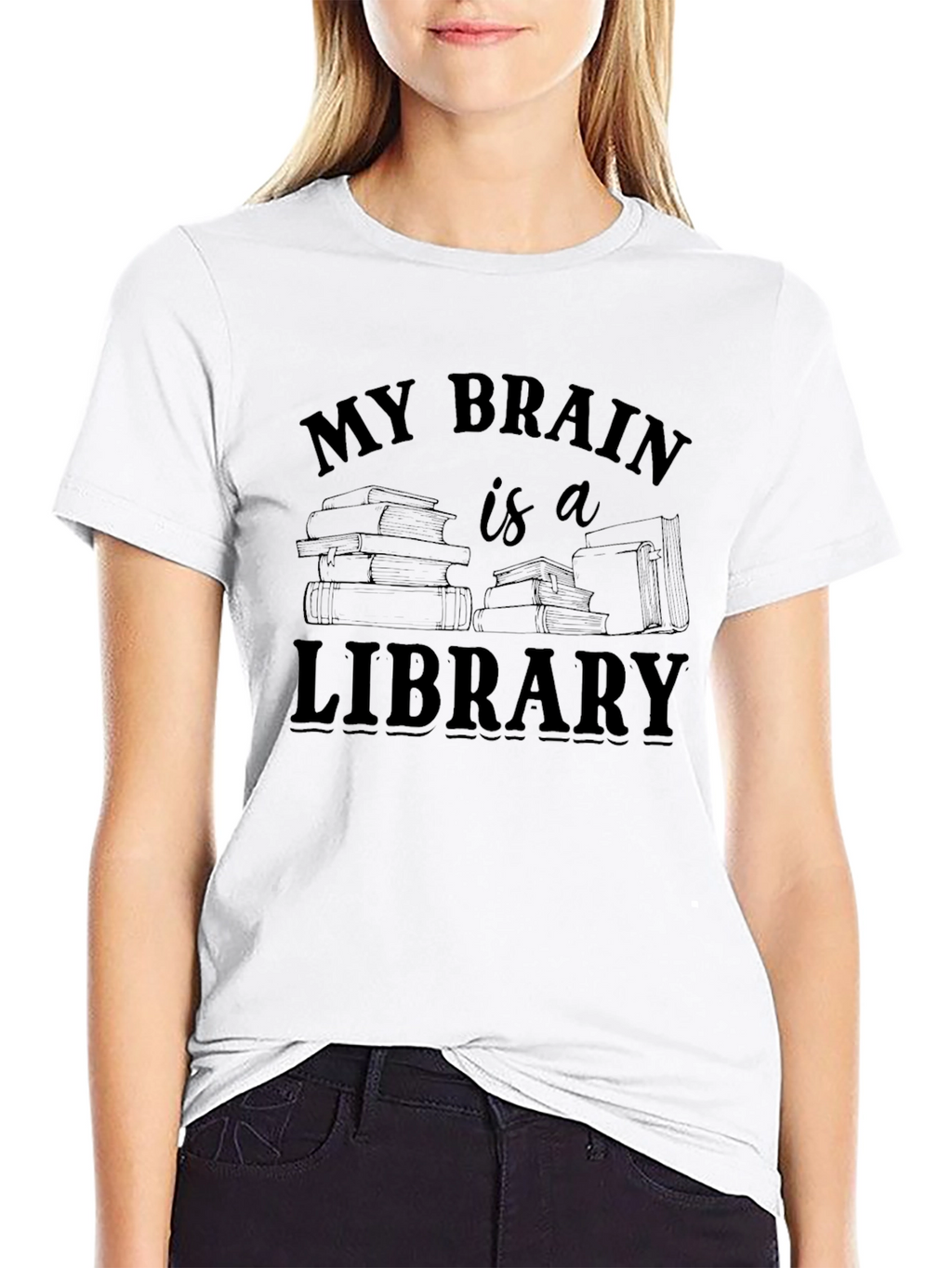 My Brain is a Library Graphic T-Shirt