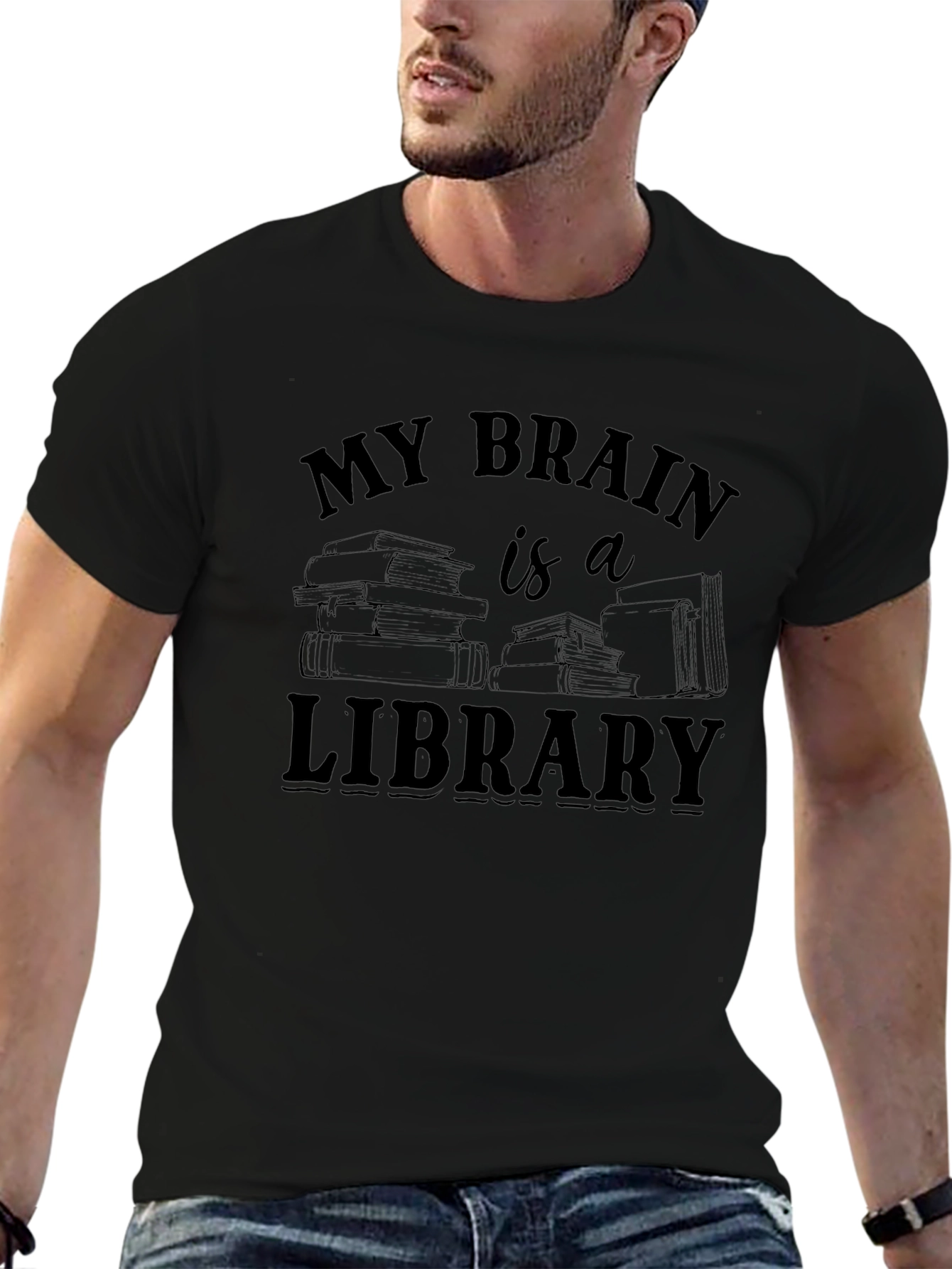 My Brain is a Library Graphic T-Shirt