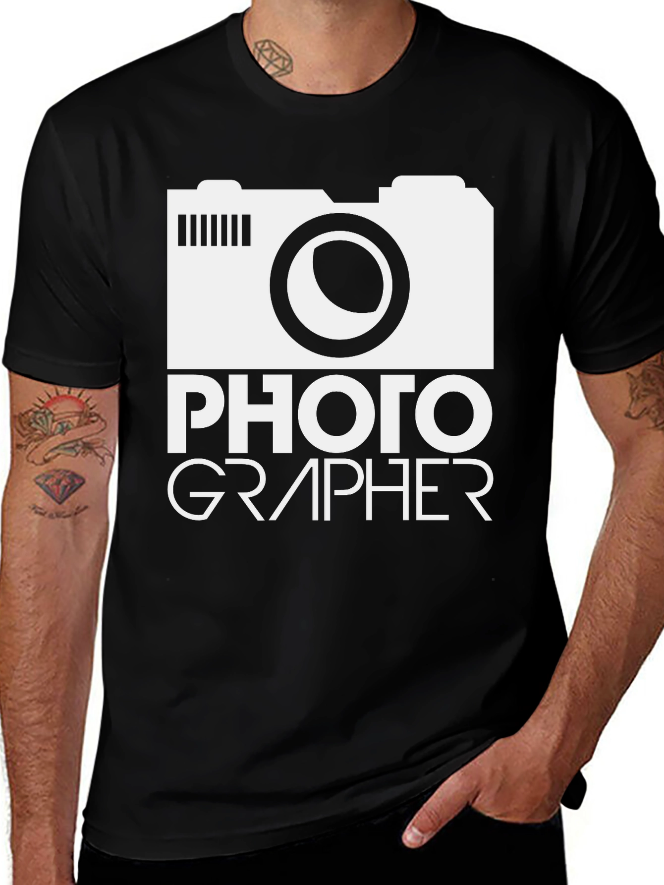 Photographer Graphic T-Shirt - Camera Design Tee