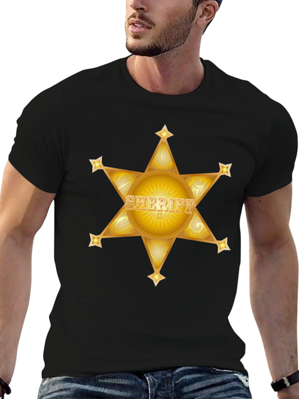 Sheriff Star Black T-Shirt