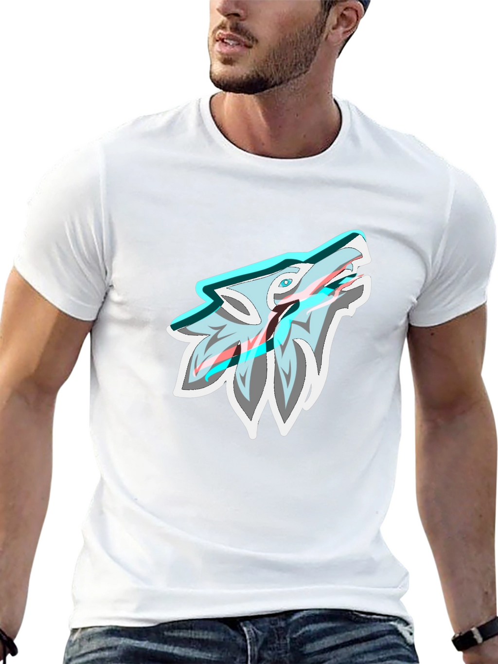 Wolf Graphic Print Tee - Cool Style
