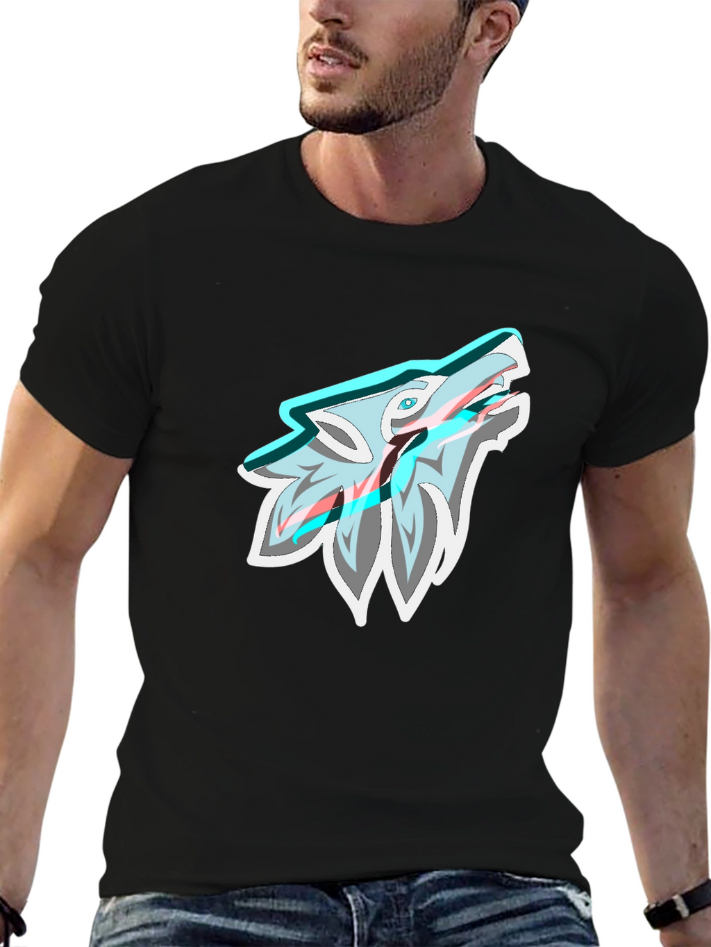 Wolf Graphic Print Tee - Cool Style