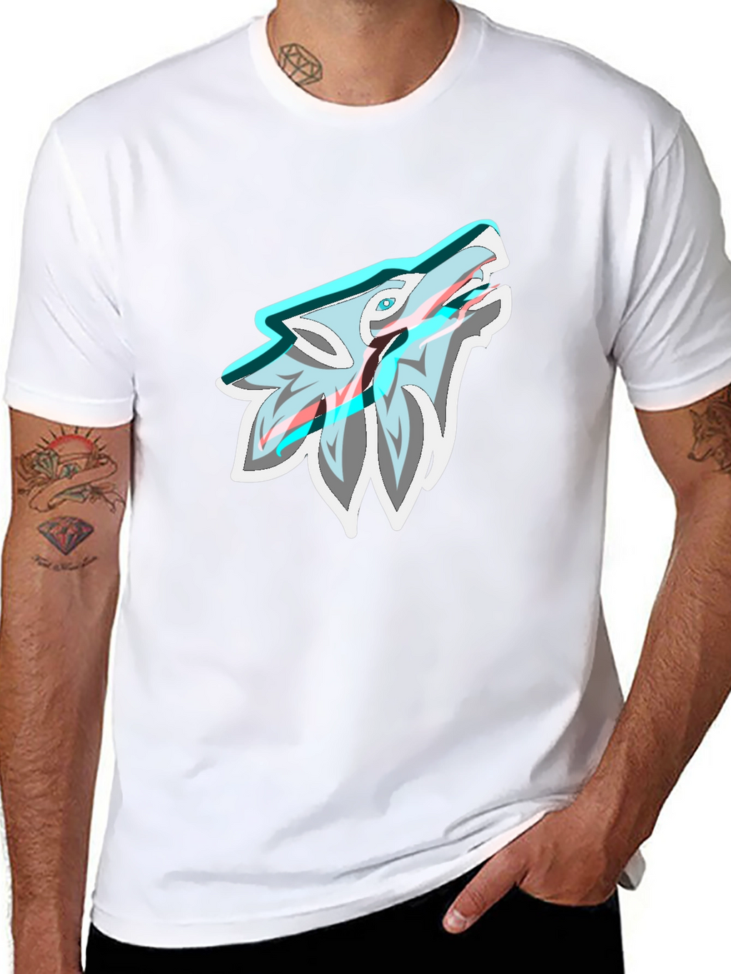 Wolf Graphic Print Tee - Cool Style