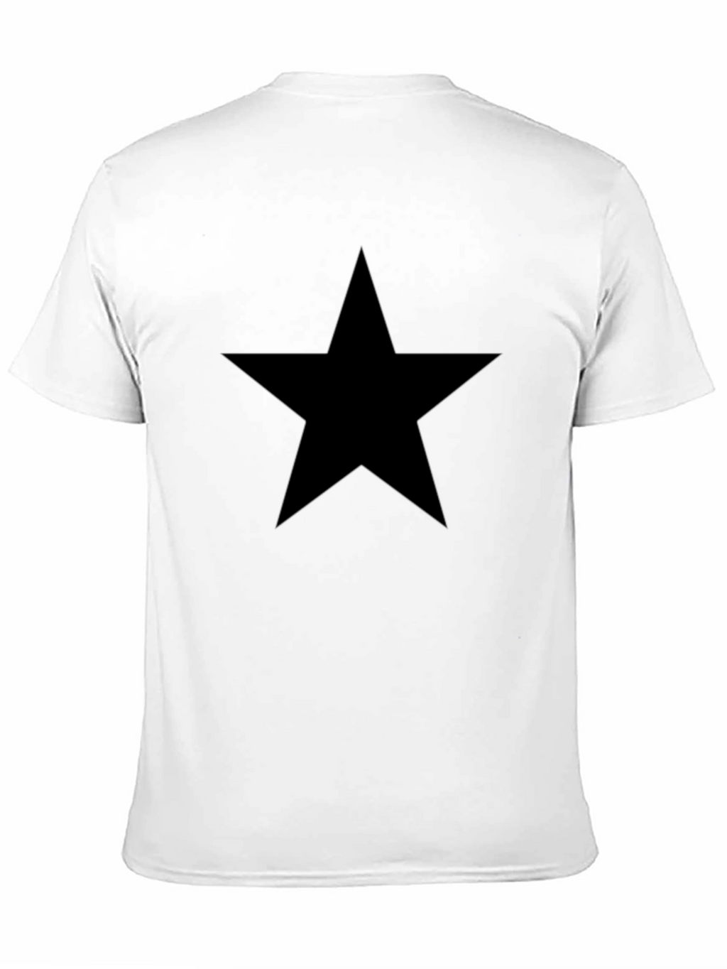 Solid Star Graphic Mens Black T-Shirt