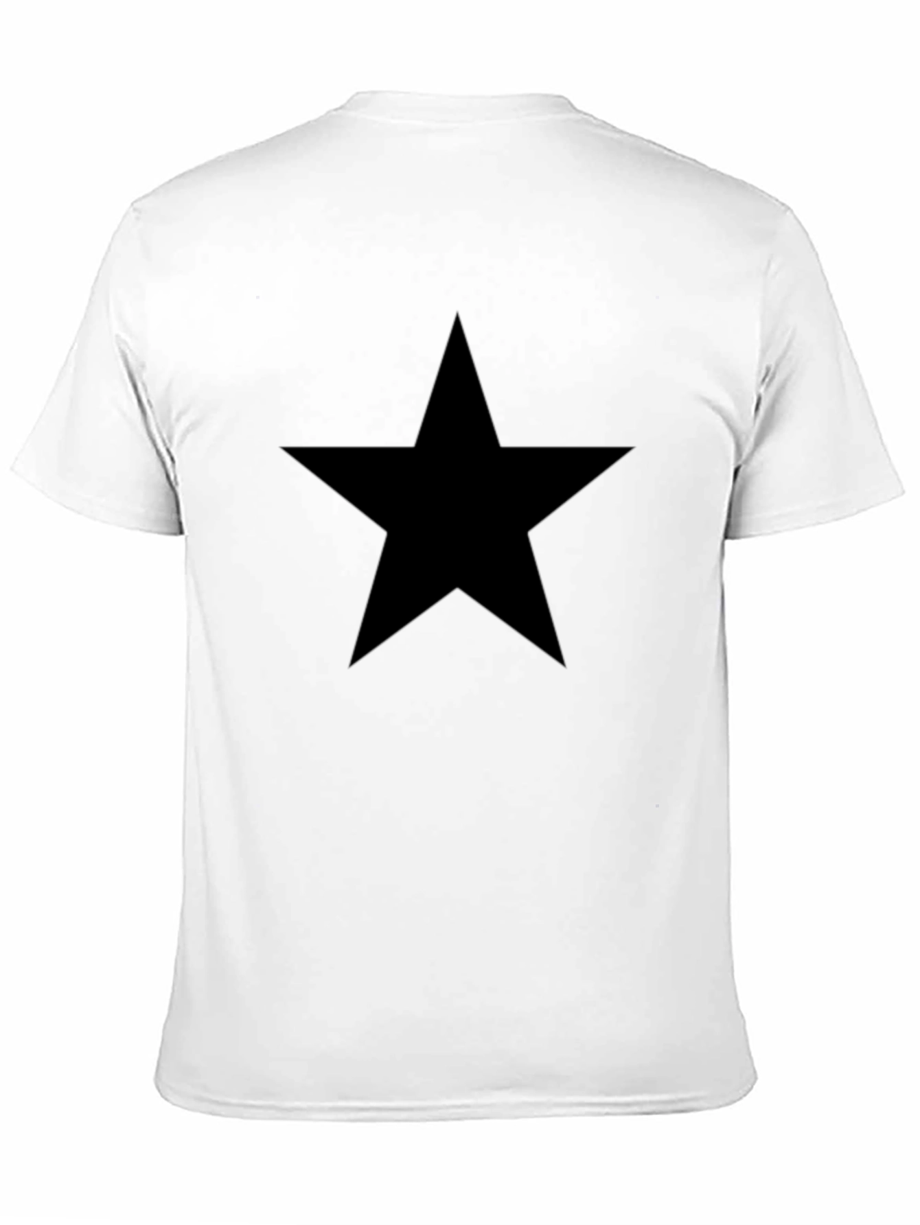 Solid Star Graphic Mens Black T-Shirt